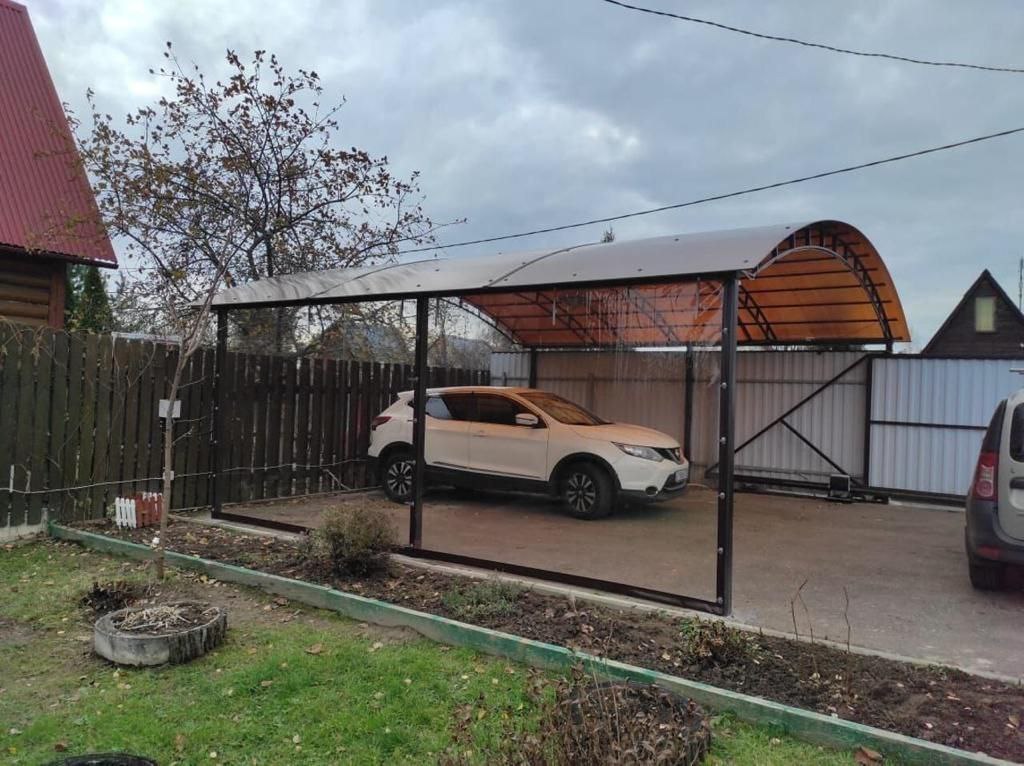 Прозрачные шторы ПВХ для навеса под автомобиль в Губкине